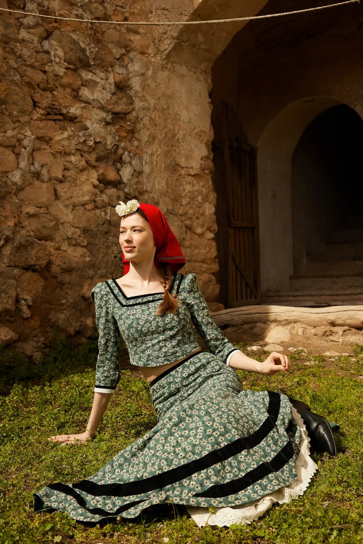 Falda Fortunata azul