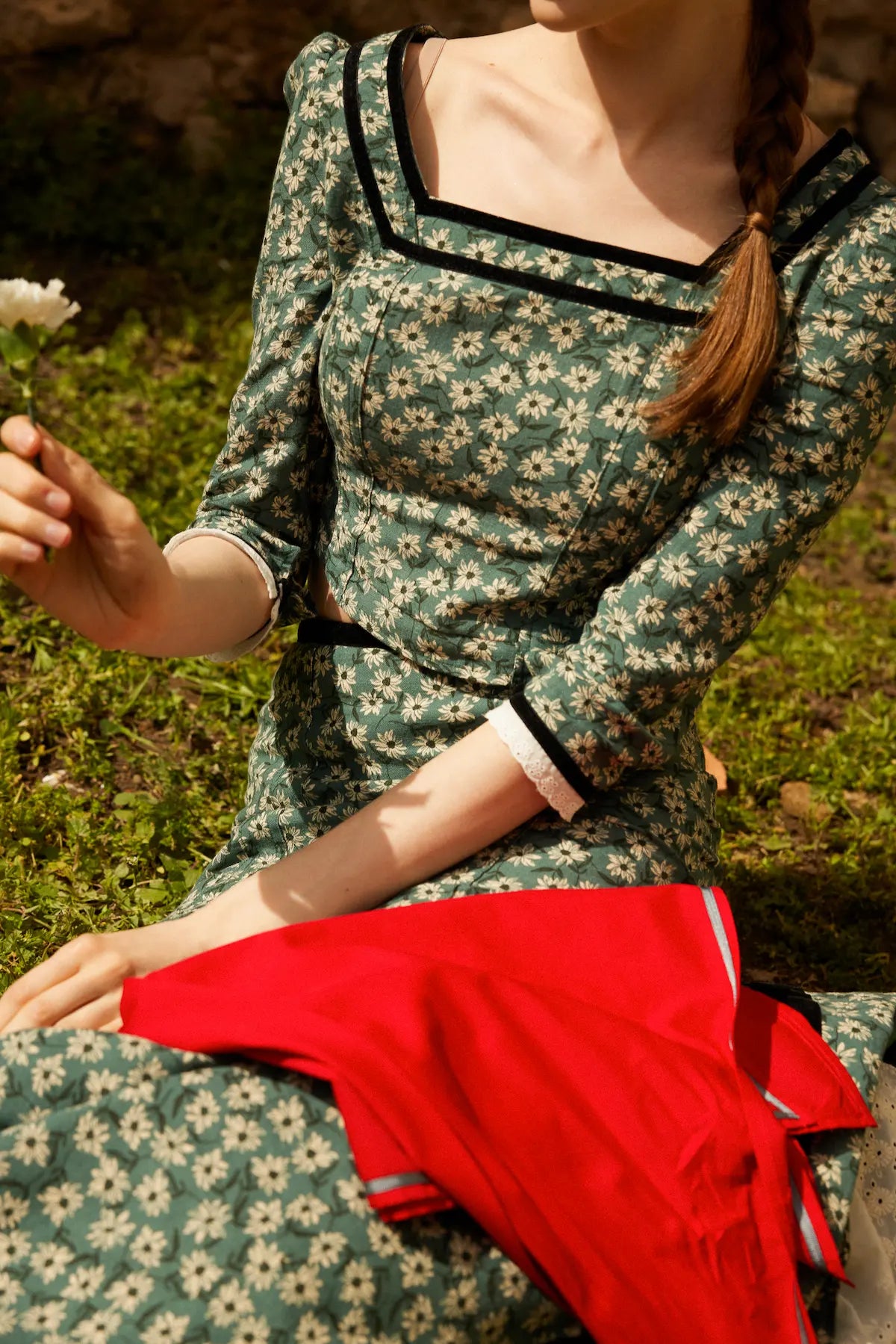 Top Fortunata flores azul