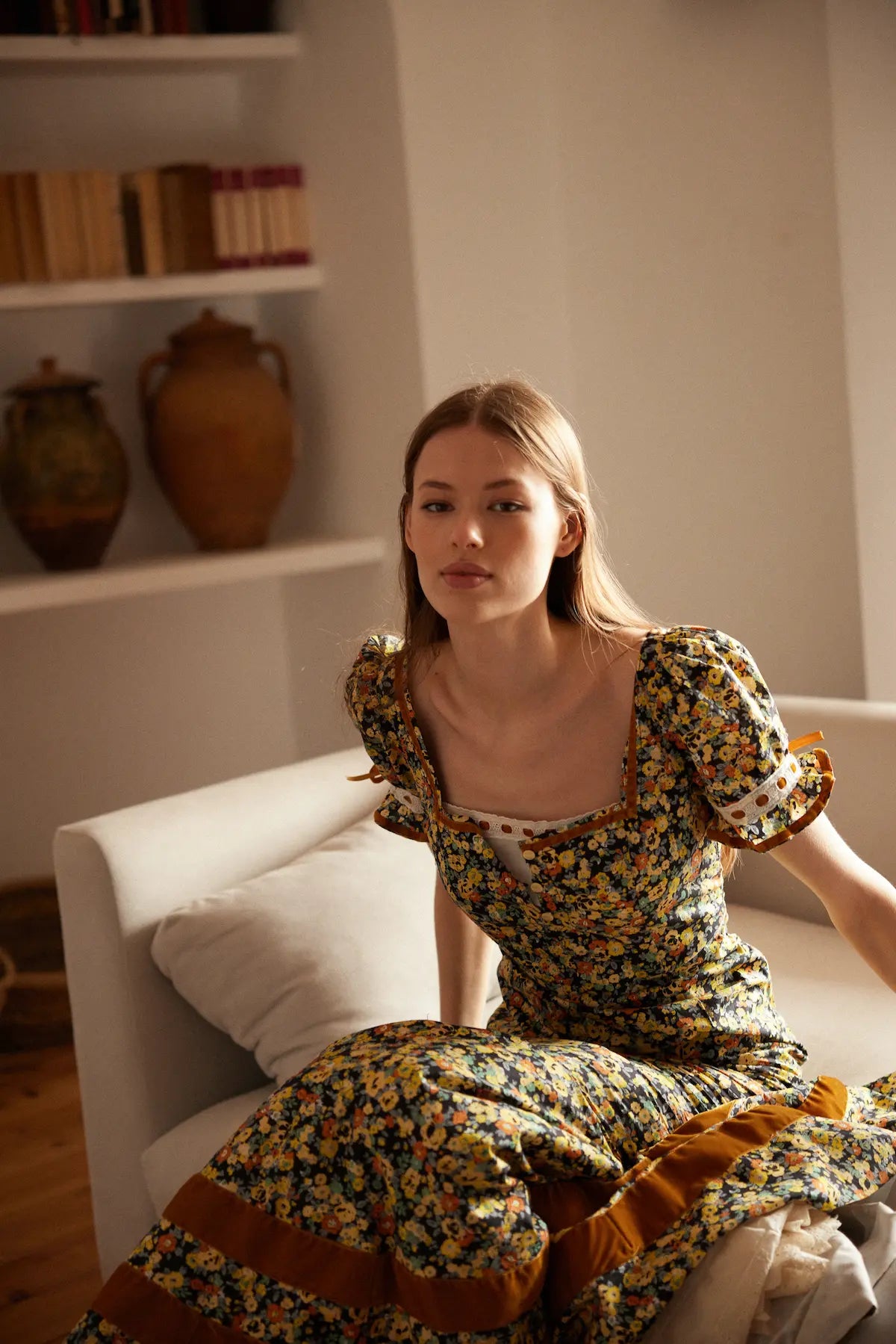 Vestido Miniflor Tabaco