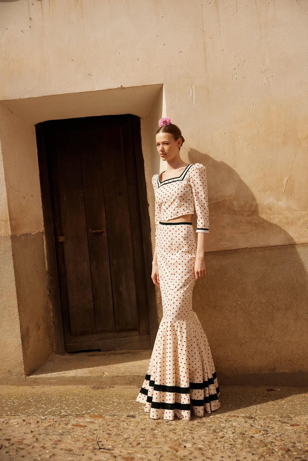 Falda Fotunata lunar rojo