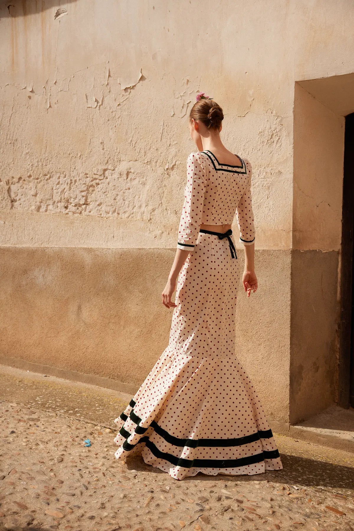 Falda Fotunata lunar rojo