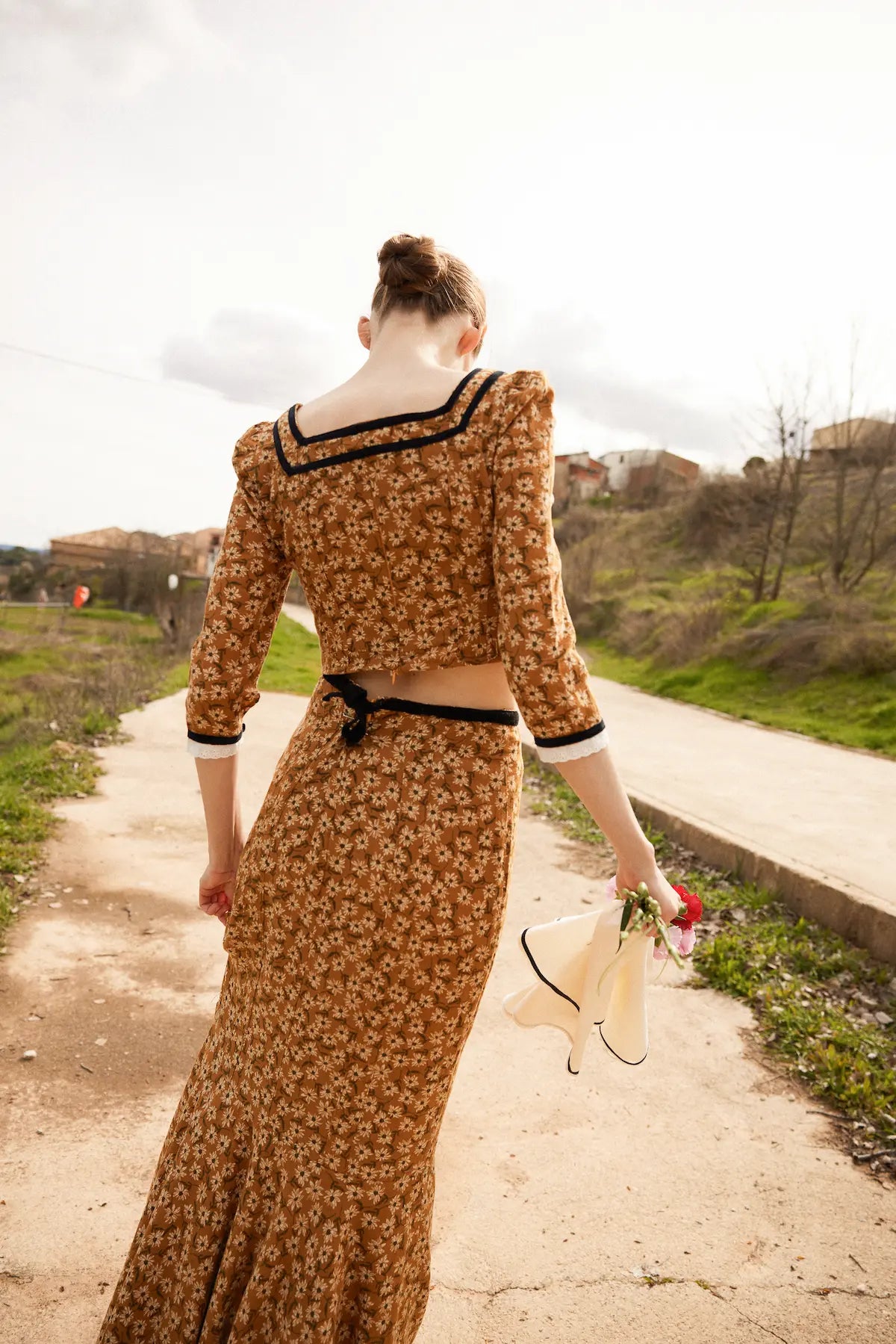 Falda Fortunata mostaza