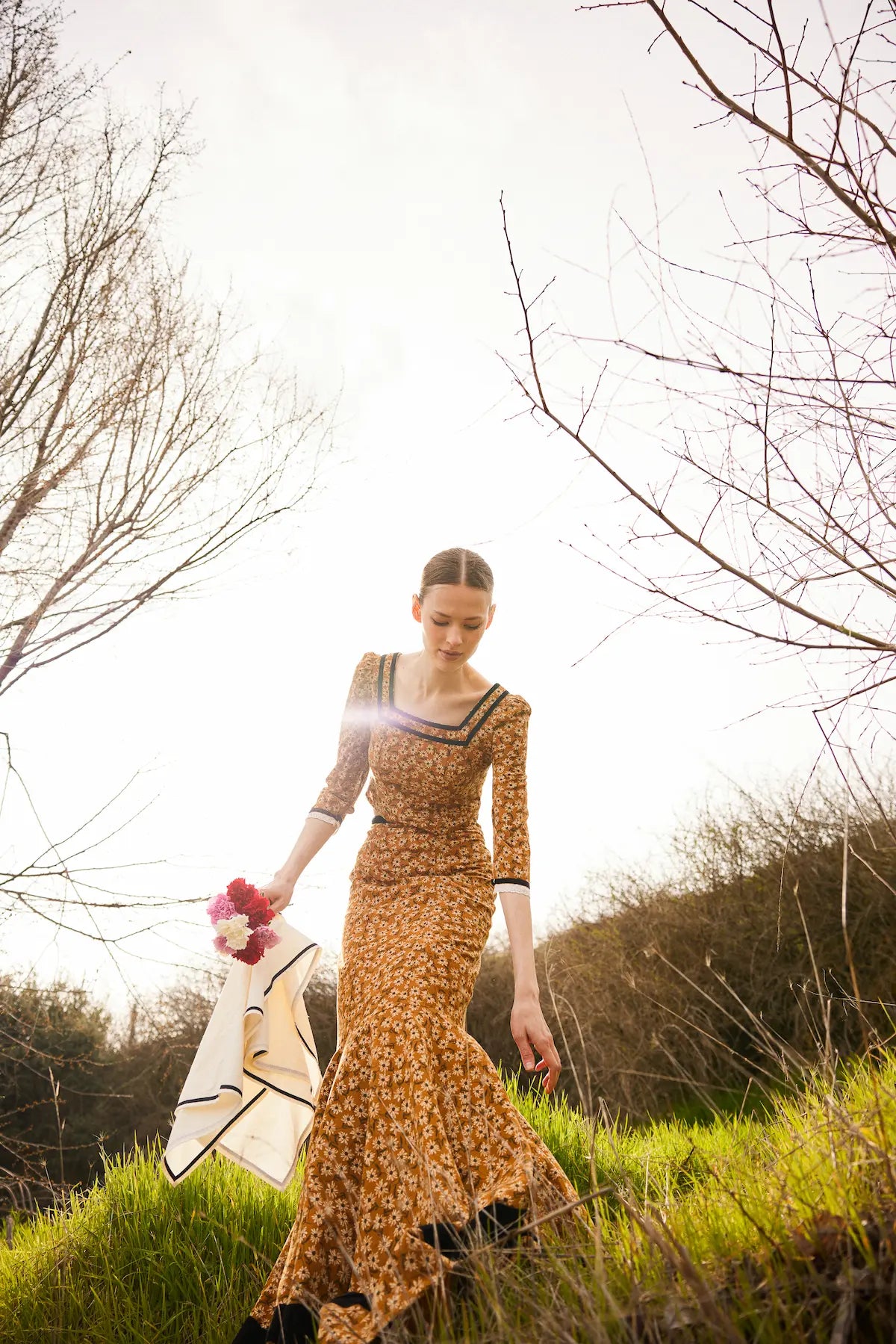 Falda Fortunata mostaza